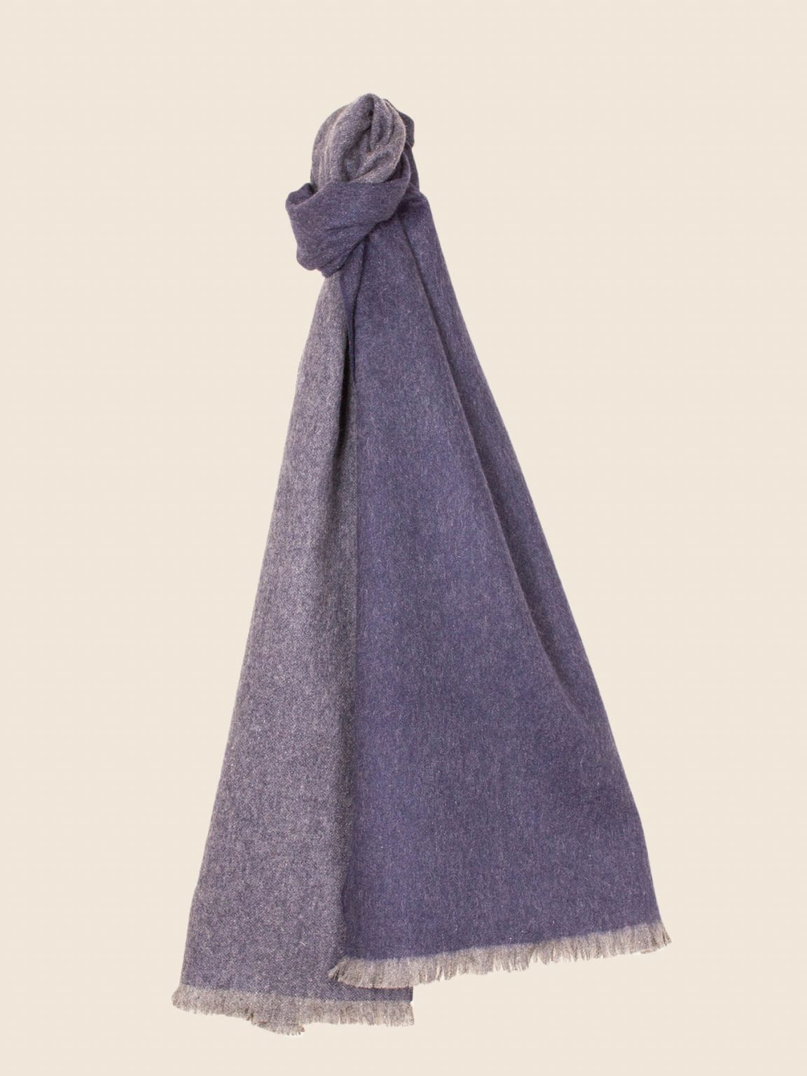 REVERSIBLE SCARF 180 CM IN VIOLET PURPLE CASHMERE 407411