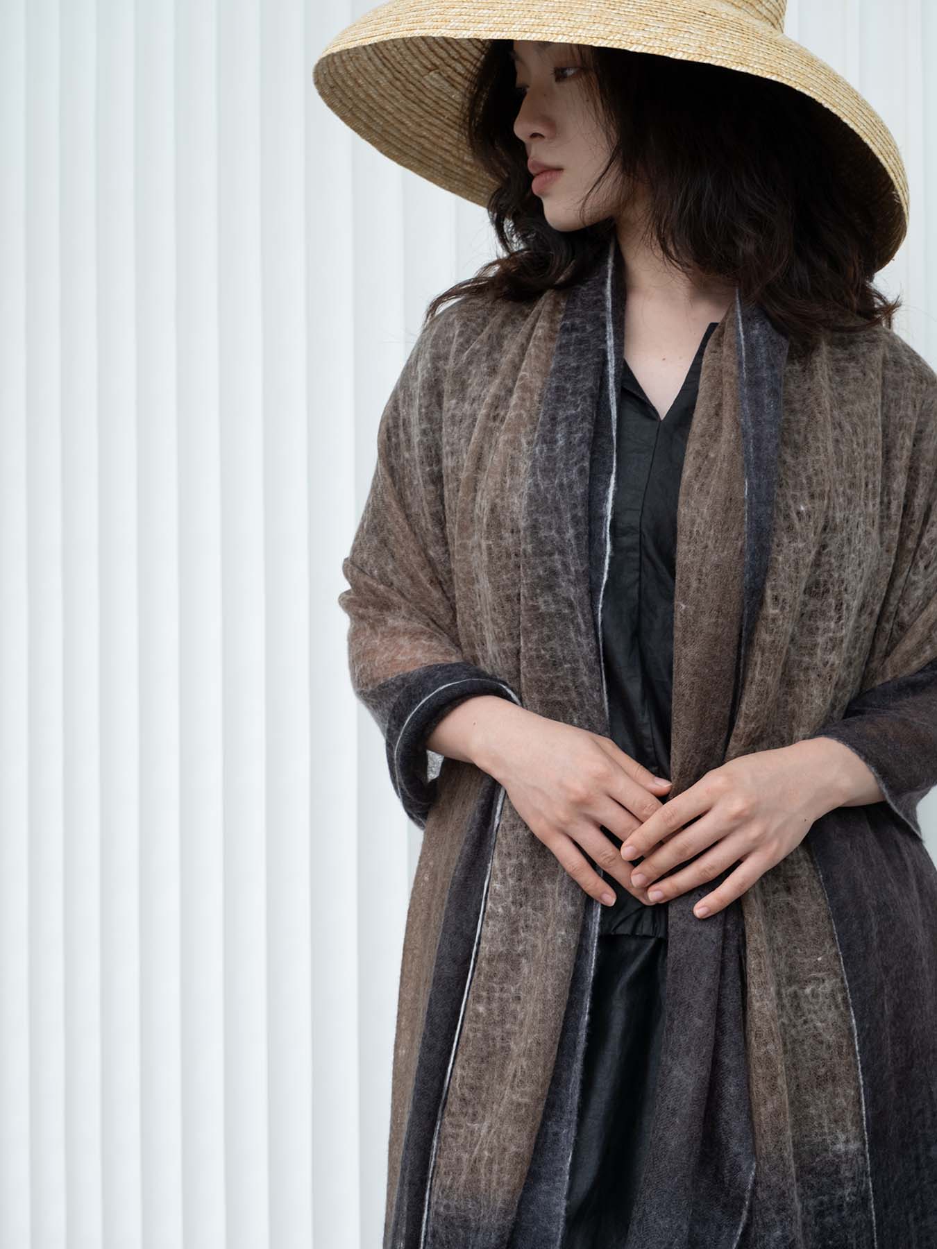 Hana Dip Dyed Cashmere Shawl Cacao