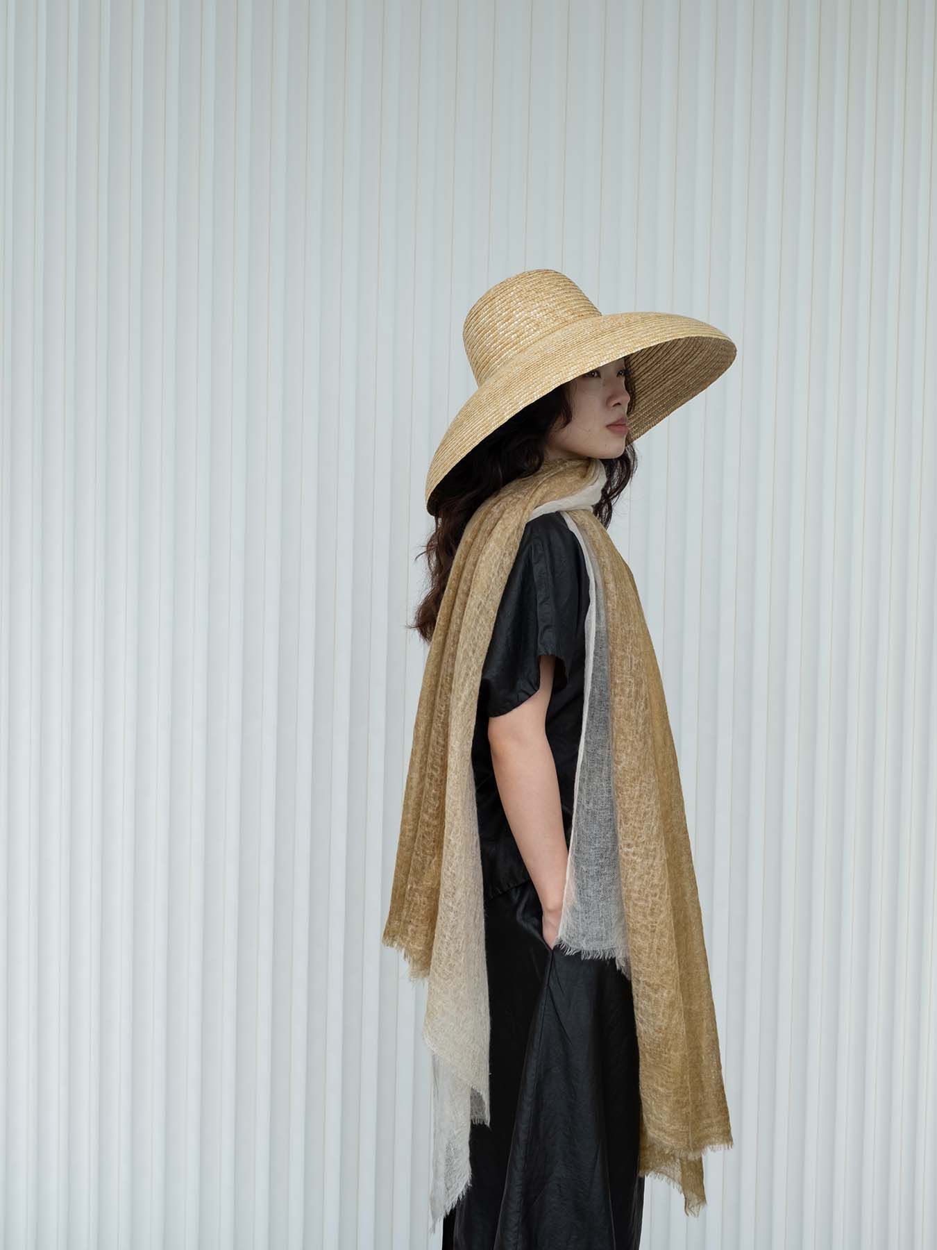 Macaron Ombre Cashmere Scarf Butter