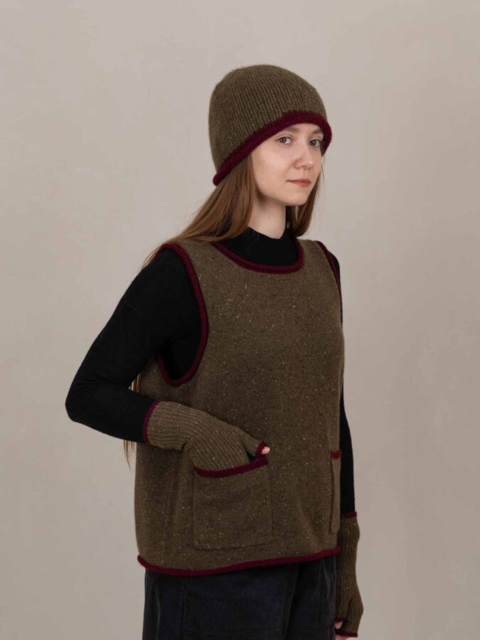 Cottage Pocket Cashmere Tank Green