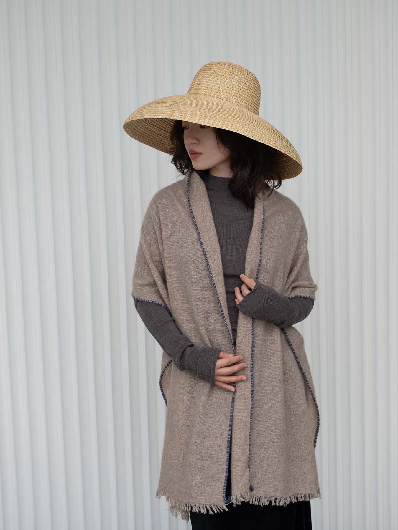 Weaver Cashmere Scarf Beige • Oats & Rice