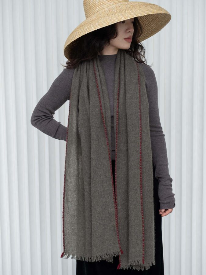 Weaver Cashmere Scarf Green