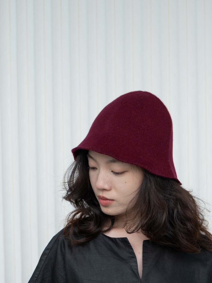 Mulberry Cashmere Bucket Hat