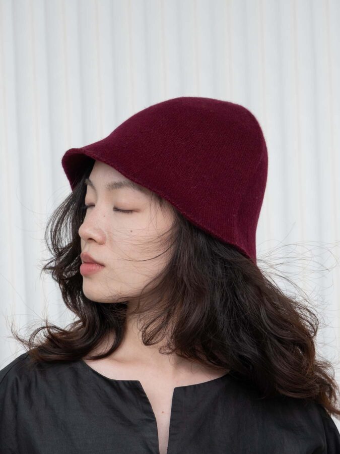 Mulberry Cashmere Bucket Hat