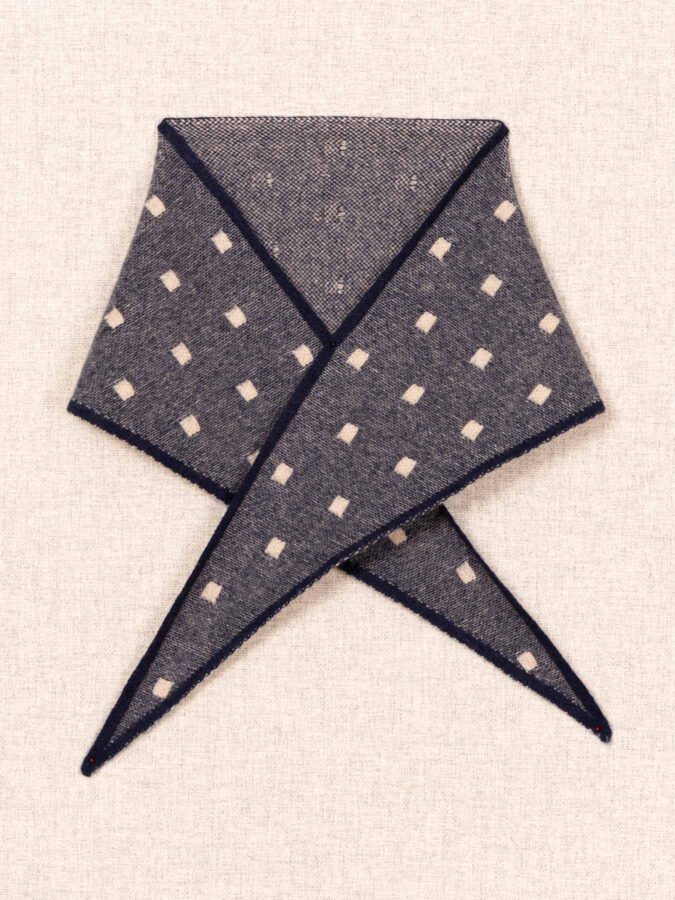 Mia Triangle Cashmere Neckerchief Navy