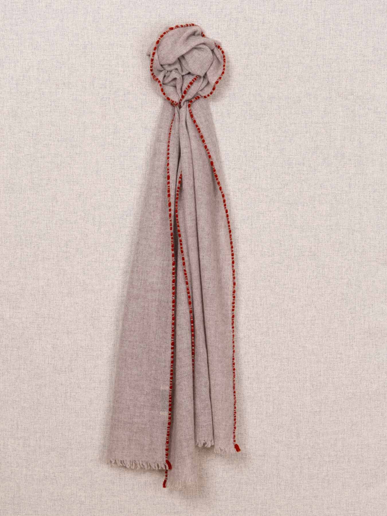 Weaver Cashmere Scarf Grey