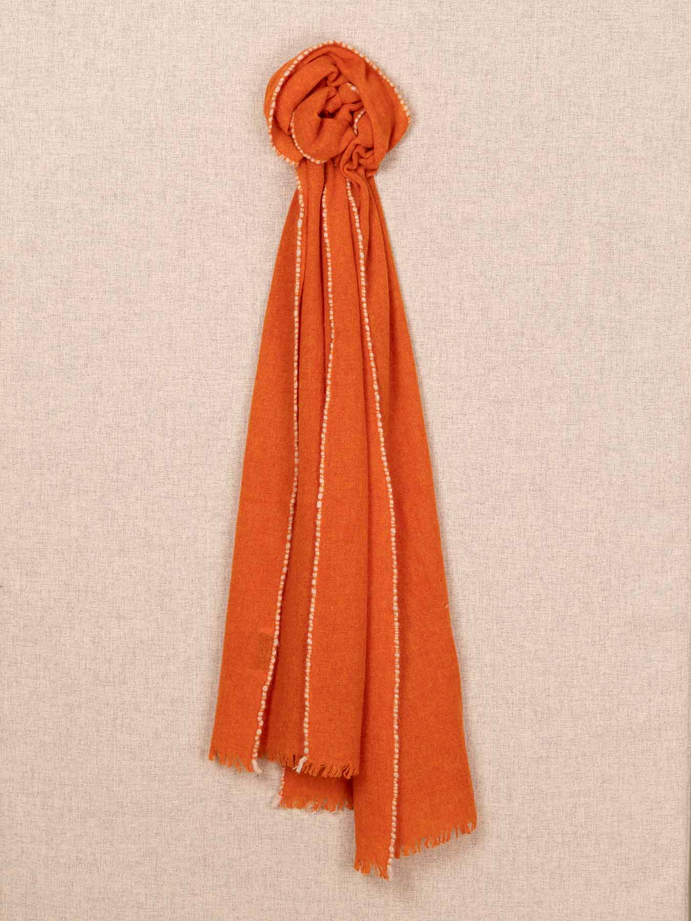 Weaver Cashmere Scarf Blood Orange