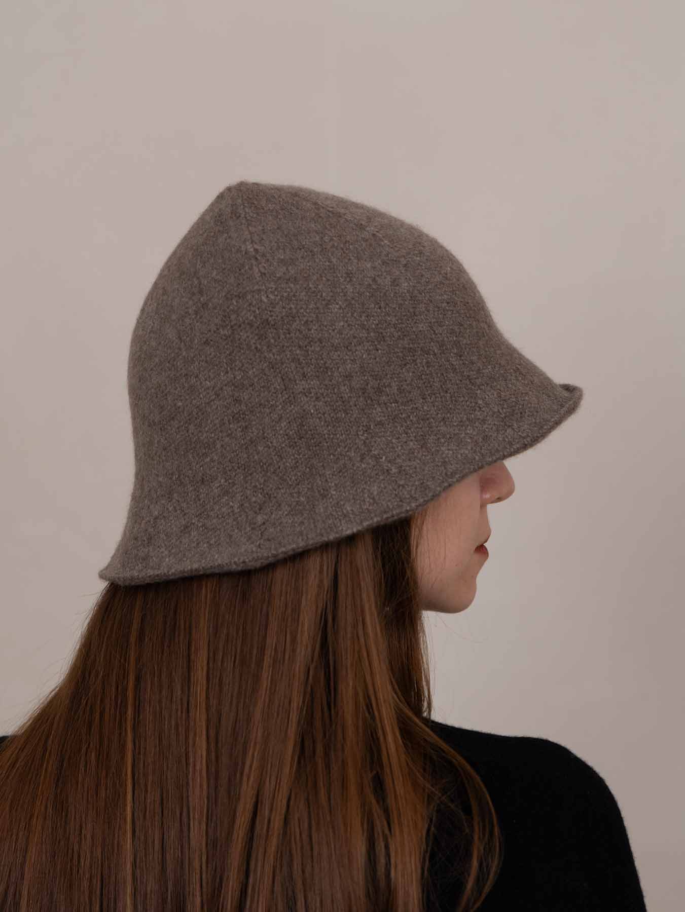 Tan Cashmere Bucket Hat