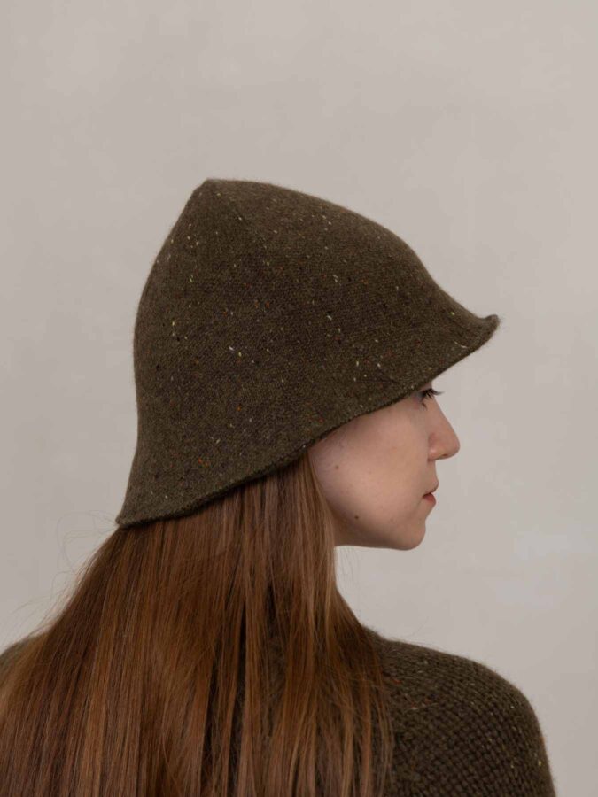 Green Cashmere Bucket Hat