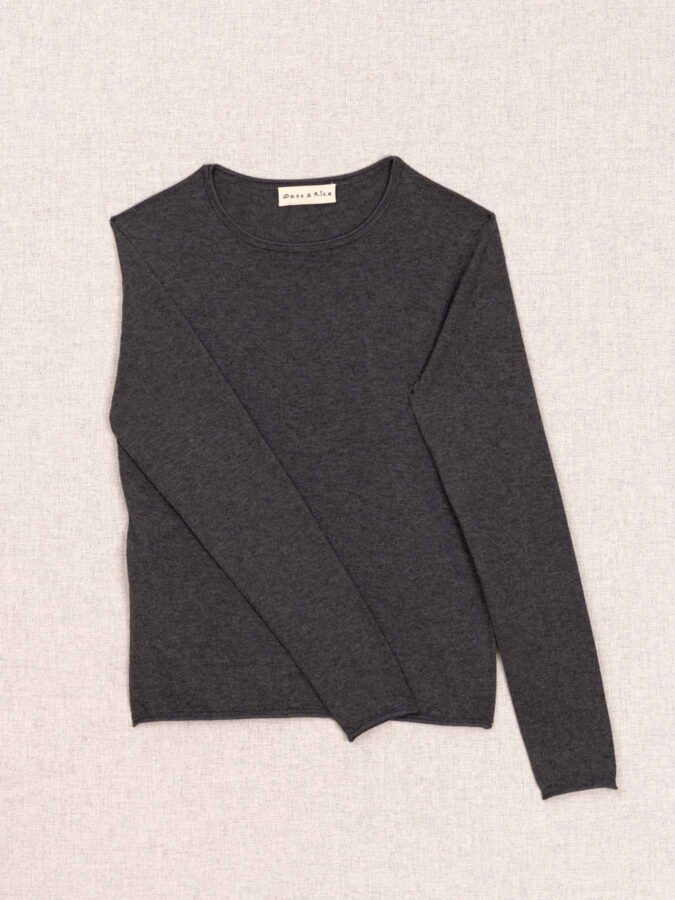 Elmer Cashmere Cotton Top Grey