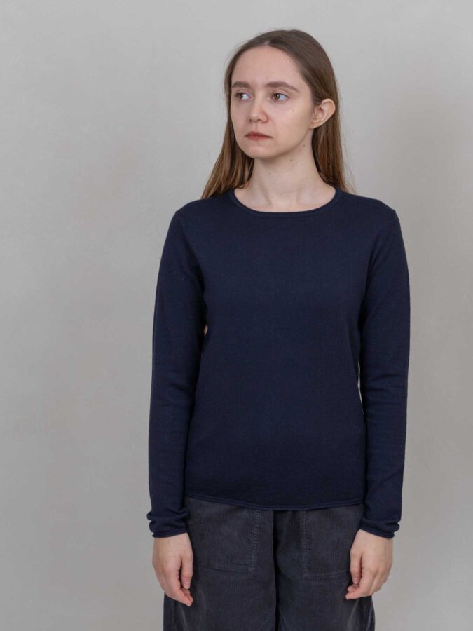 Elmer Cashmere Cotton Top Navy