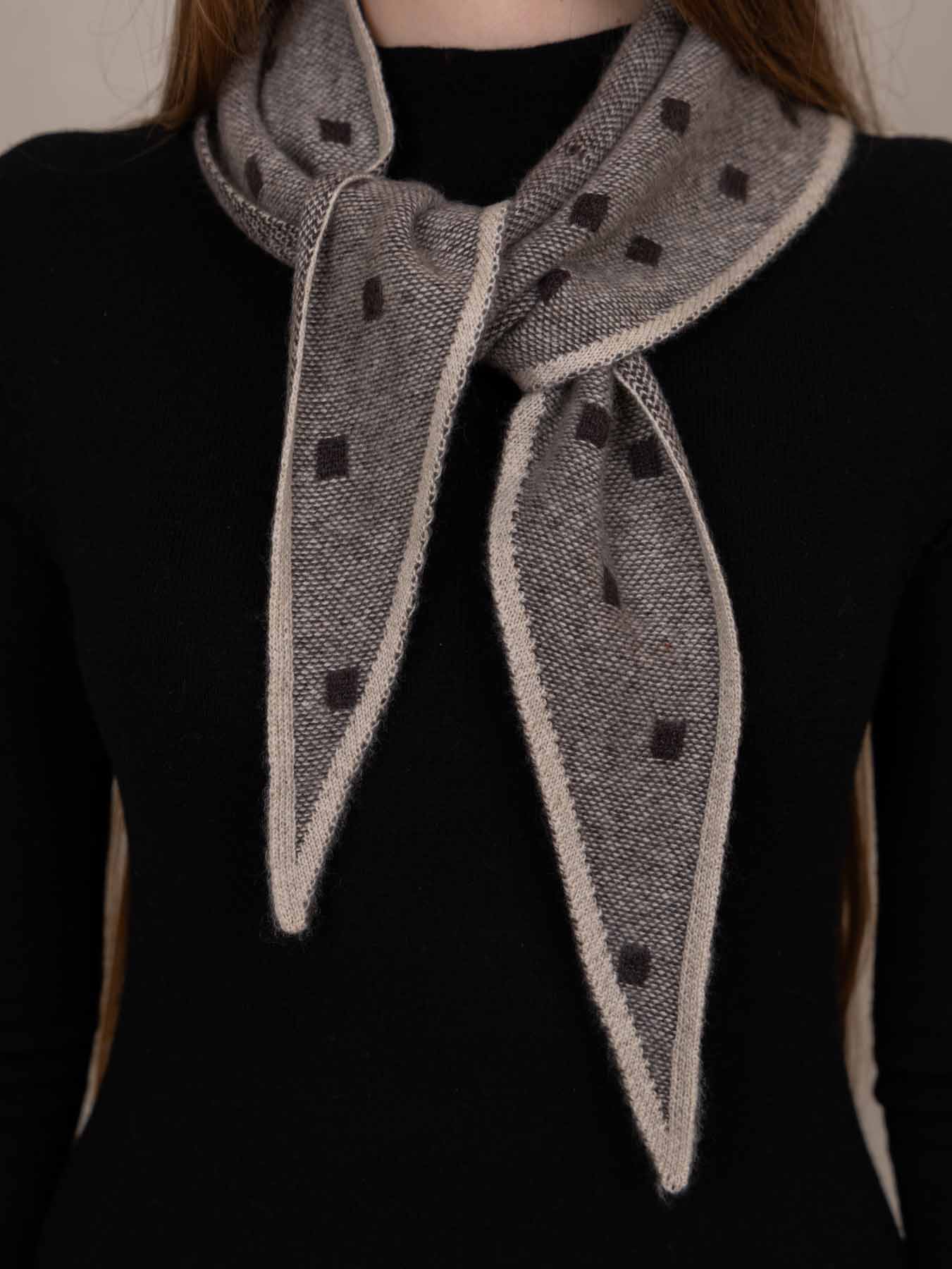 Mia Triangle Cashmere Neckerchief Cocoa