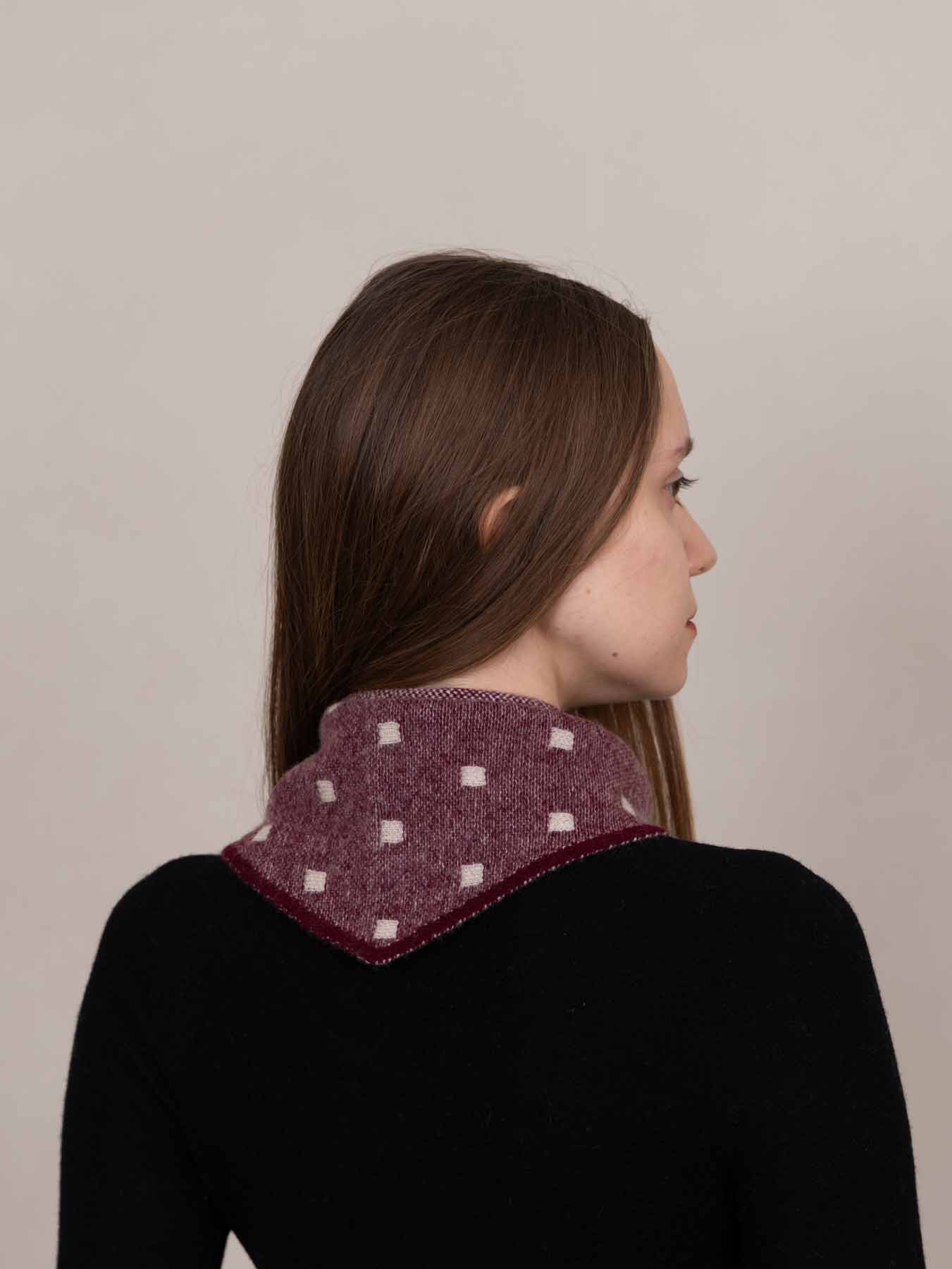 Mia Triangle Cashmere Neckerchief Wine