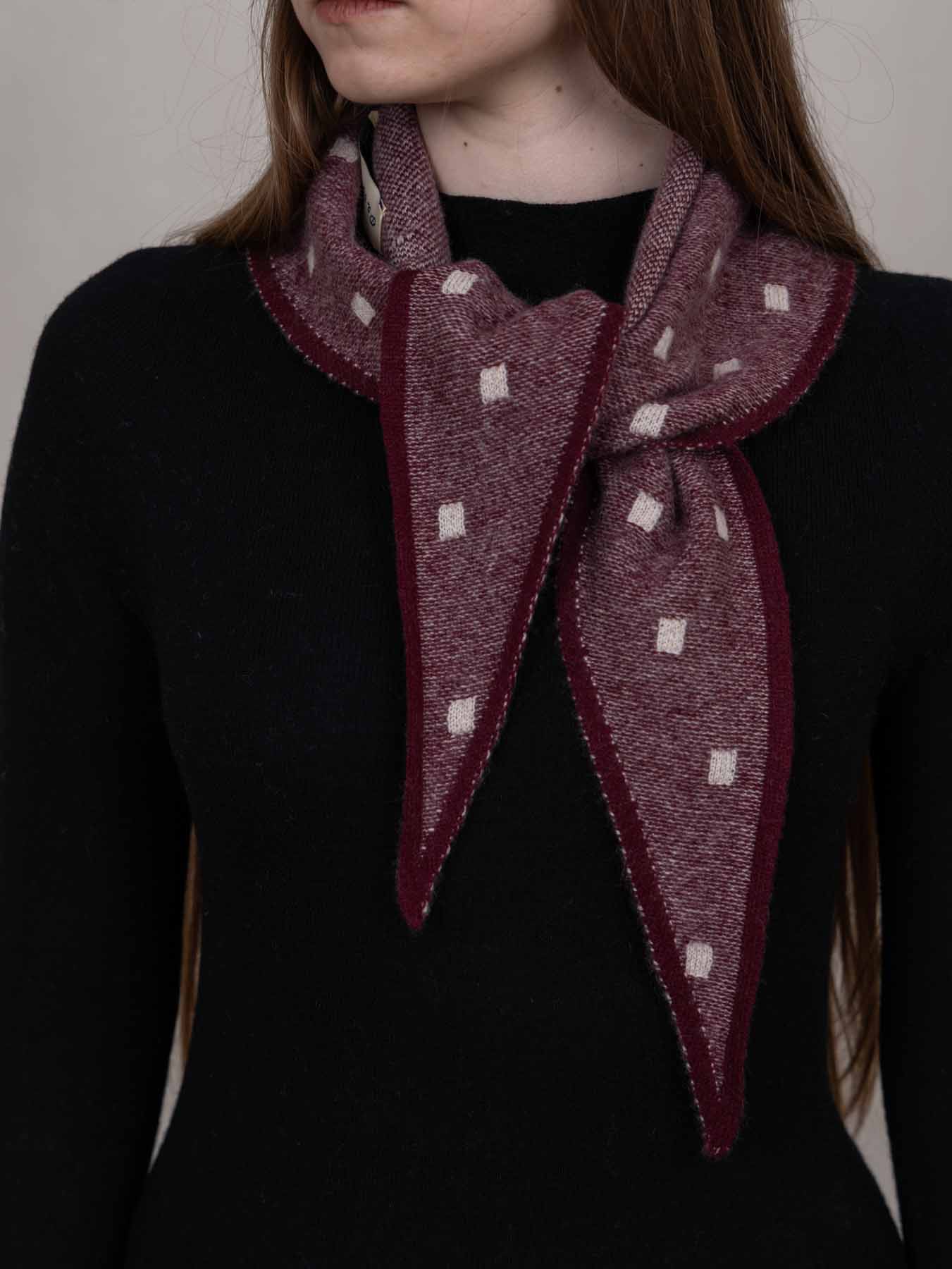Mia Triangle Cashmere Neckerchief Wine