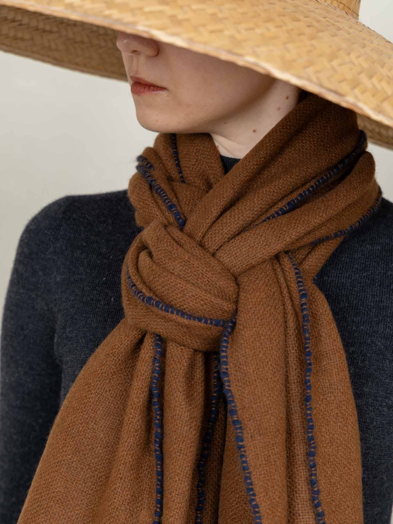 Weaver Cashmere Scarf Tawny