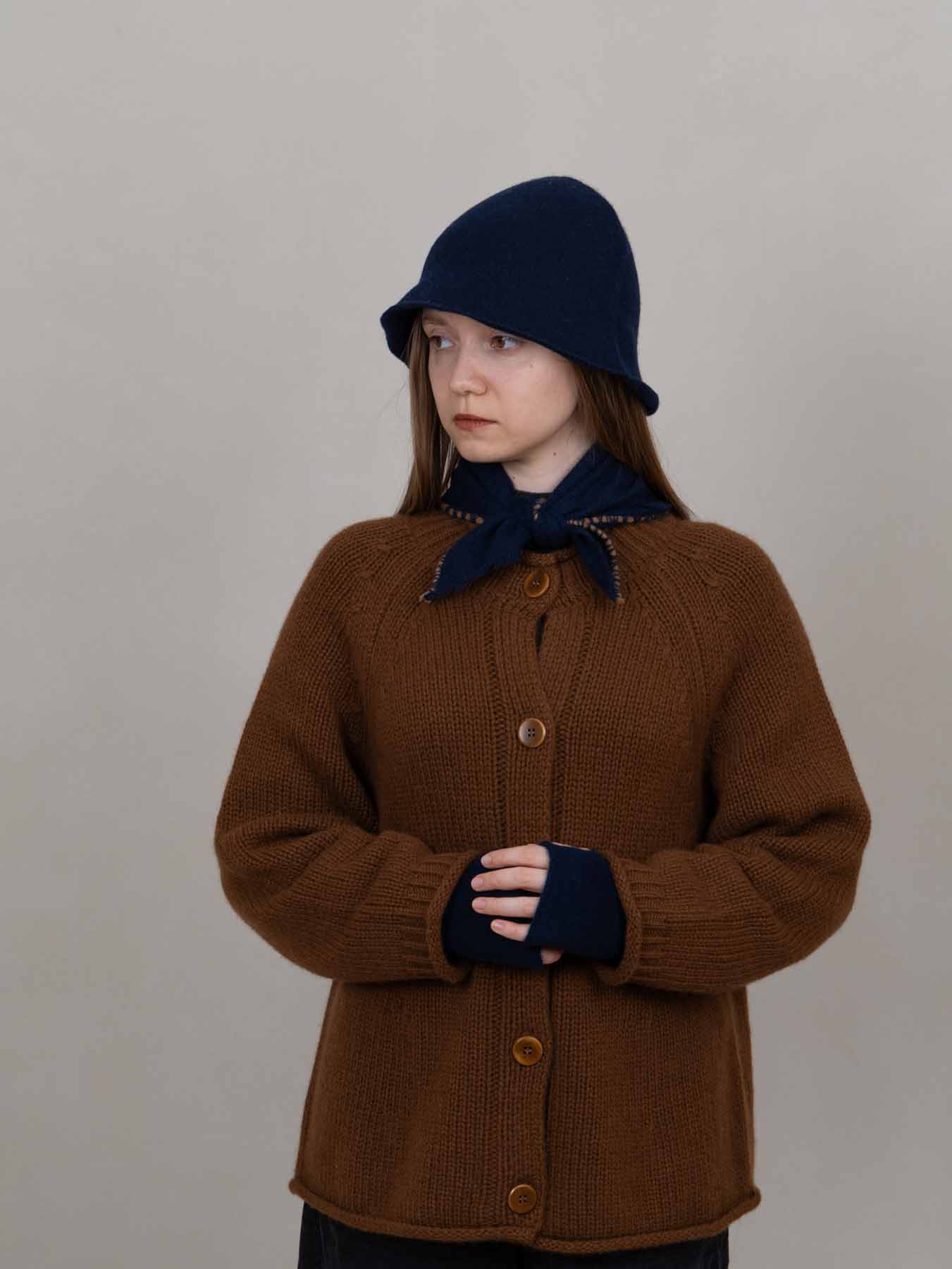 Noma Cashmere Foulard Navy
