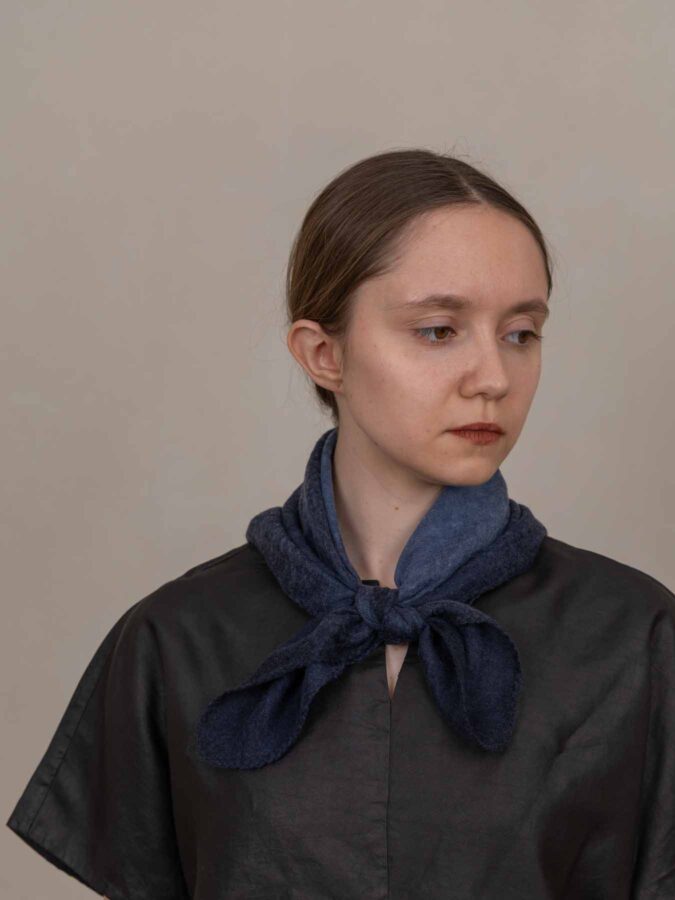 Muse Cashmere Foulard Navy