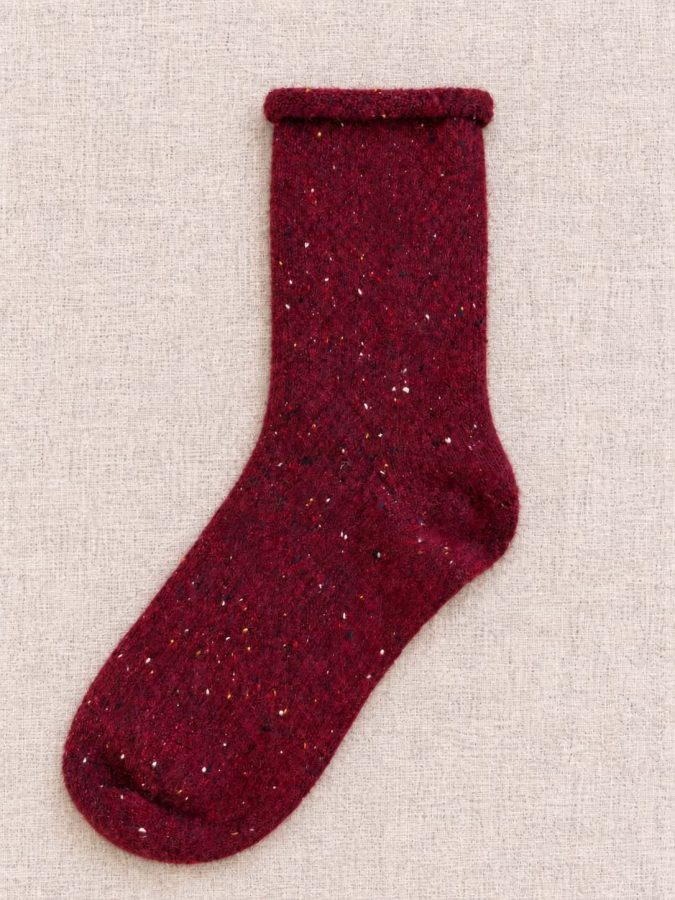 Maroon Cashmere Socks